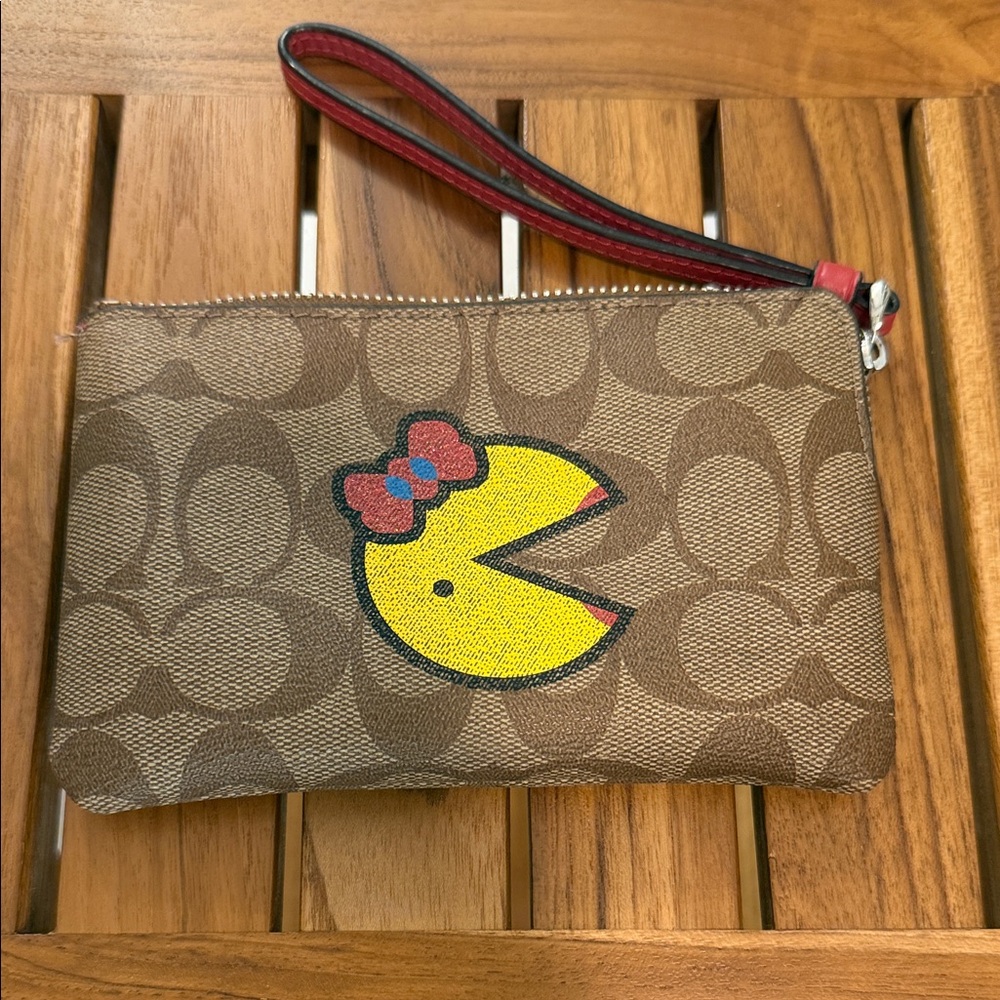 Coach Wristlet with Mrs PacMan Design